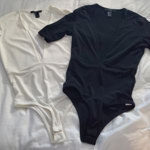 Lot of 2 Women's Forever 21 Bodysuits Size S